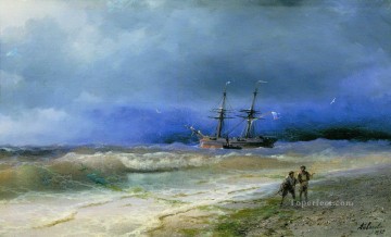surf 1895 Romantic Ivan Aivazovsky Russian Oil Paintings